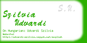 szilvia udvardi business card